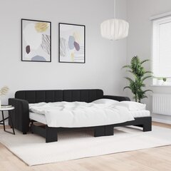 Sofa-lova vidaXL, 80x200 cm, juoda kaina ir informacija | Lovos | pigu.lt