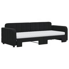 Sofa-lova vidaXL, 80x200 cm, juoda kaina ir informacija | Lovos | pigu.lt