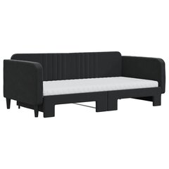 Sofa-lova vidaXL, 90x190 cm, juoda kaina ir informacija | Lovos | pigu.lt