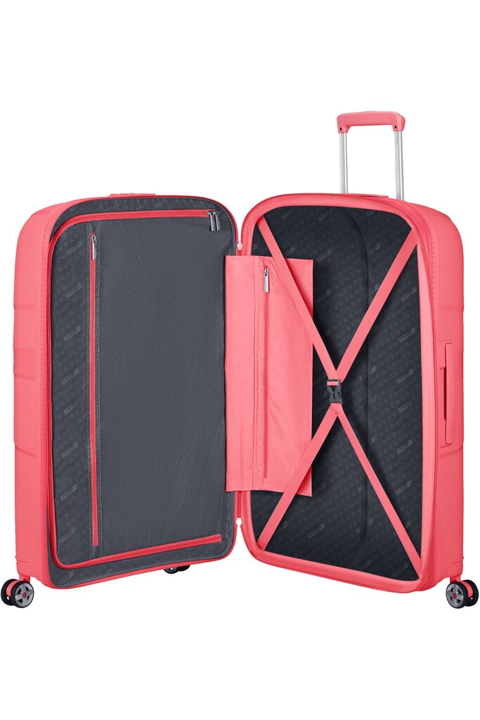 Didelis lagaminas American Tourister Starvibe Spinner Sun Kissed Coral L 77 cm, rožinis kaina ir informacija | Lagaminai, kelioniniai krepšiai | pigu.lt