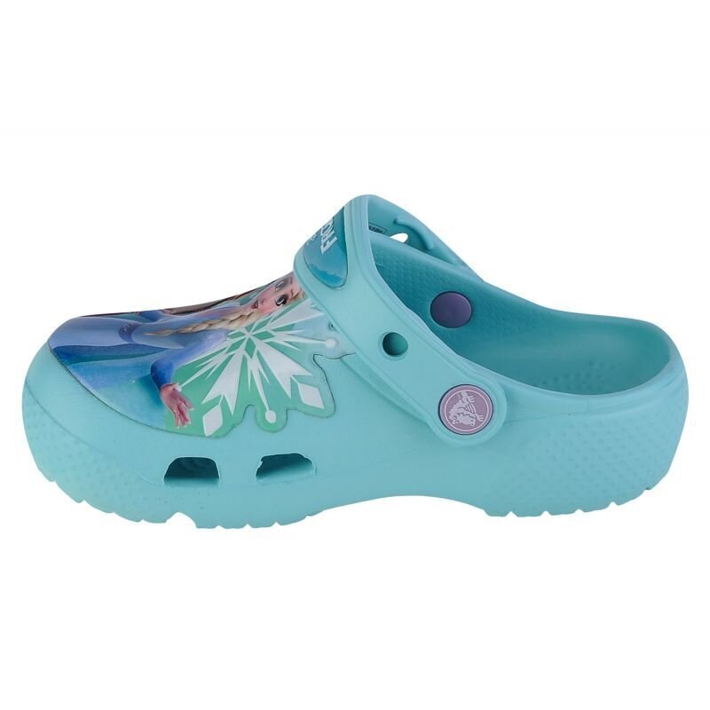 Crocs šlepetės vaikams fl Disney Frozen II T Clog Jr sw956408.5636, mėlynos цена и информация | Šlepetės, kambario avalynė vaikams | pigu.lt