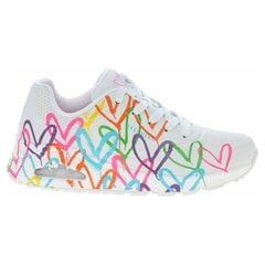 Laisvalaikio batai moterims Skechers Uno Highlight Love W 177981-WMLT, balti цена и информация | Спортивная обувь, кроссовки для женщин | pigu.lt