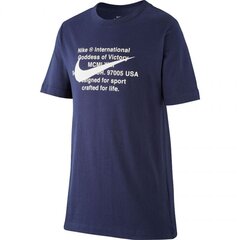 Nike marškinėliai vaikams Tee Swoosh For Life Jr sw610635.1899, mėlyni цена и информация | Рубашки для мальчиков | pigu.lt
