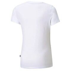 Marškinėliai vaikams Puma ESS Logo Tee G Jr 587029 02 sw668581.8328, balti цена и информация | Рубашки для девочек | pigu.lt