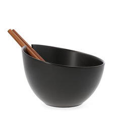 Керамический салатник MOOKA с посудой, черный, 24 см цена и информация | Посуда, тарелки, обеденные сервизы | pigu.lt