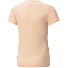 Marškinėliai vaikams Puma ESS+ Logo Tee Jr sw762270.8328, oranžiniai цена и информация | Рубашки для девочек | pigu.lt