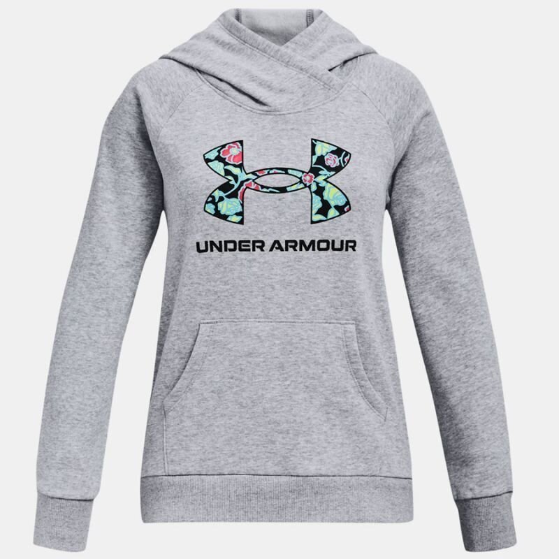 Džemperis berniukams Under Armour Rival Logo Hoodie Jr 1366399 035 SW7858331903, pilkas kaina ir informacija | Megztiniai, bluzonai, švarkai berniukams | pigu.lt