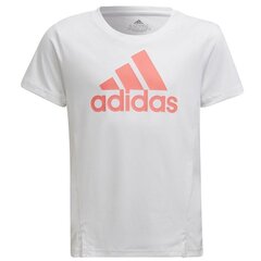 Adidas marškinėliai mergaitėms G bl t HE2006 SW792100.8484, balti цена и информация | Рубашки для девочек | pigu.lt