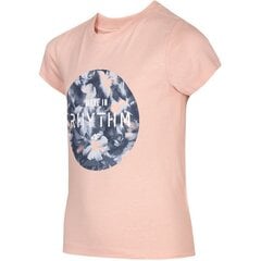 Marškinėliai mergaitėms 4F Jr sw797694.8293, rožiniai цена и информация | Футболка для девочек | pigu.lt