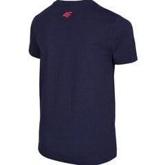 Marškinėliai berniukams 4F Jr Hjl22-JTtsm011 30s sw802342.8293, mėlyni цена и информация | Рубашки для мальчиков | pigu.lt
