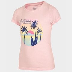 Marškinėliai mergaitėms 4F Jr sw806725.8293, rožiniai kaina ir informacija | Marškinėliai mergaitėms | pigu.lt