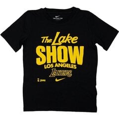 Nike marškinėliai berniukams Nba Los Angeles Lakers sw816543.1899, juodi цена и информация | Рубашка для мальчиков | pigu.lt