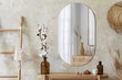Veidrodis Tulup, pilkas kaina ir informacija | Vonios veidrodžiai | pigu.lt