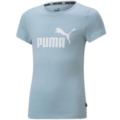 Marškinėliai vaikams Puma ESS Logo Tee G sw855319.8327, mėlyni цена и информация | Футболка для девочек | pigu.lt