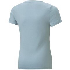 Marškinėliai vaikams Puma ESS Logo Tee G sw855319.8327, mėlyni цена и информация | Рубашки для девочек | pigu.lt