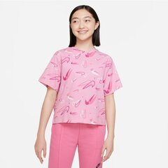 Nike marškinėliai mergaitėms Sportswear sw871571.8491, rožiniai цена и информация | Футболка для девочек | pigu.lt