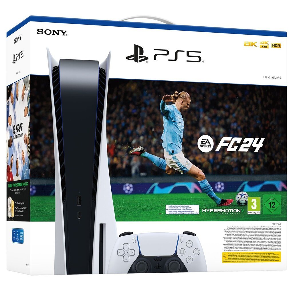 Игровая приставка Sony Playstation 5 Blu-ray Edition + EA SPORTS FC™ 24  цена | pigu.lt