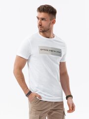 Marškinėliai vyrams Ombre Clothing AMD122015.1900, balti kaina ir informacija | Vyriški marškinėliai | pigu.lt