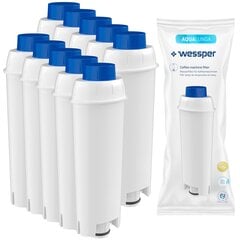 10x Замена картриджа для воды Wessper AquaLunga Filter для кофемашин DeLonghi (SER3017 DLS C002) цена и информация | Аксессуары для бытовой техники | pigu.lt