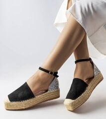 Espadrilės moterims Gemre GRM228842681, juodos kaina ir informacija | Bateliai moterims | pigu.lt