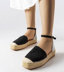 Espadrilės moterims Gemre GRM228842681, juodos kaina ir informacija | Bateliai moterims  | pigu.lt