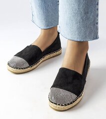 Espadrilės moterims Inna GRM23228.2678, juodos kaina ir informacija | Bateliai moterims | pigu.lt