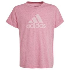 Adidas marškinėliai mergaitėms Badge of sport tee SW885677.8484, rožiniai цена и информация | Рубашки для девочек | pigu.lt