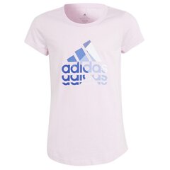 Adidas marškinėliai mergaitėms Big logo gt SW926419.8335, rožiniai цена и информация | Футболка для девочек | pigu.lt