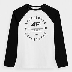 Marškinėliai vaikams 4F sw935773.8293, juodi/balti kaina ir informacija | Marškinėliai mergaitėms | pigu.lt