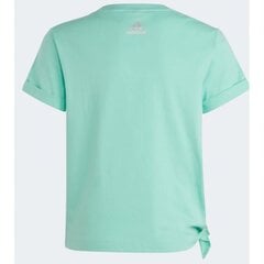 Adidas marškinėliai mergaitėms Dance knotted tee SW937905.8484, žali kaina ir informacija | Marškinėliai mergaitėms | pigu.lt