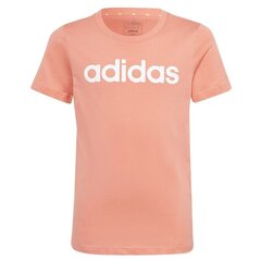 Adidas marškinėliai mergaitėms Lin tee SW939815.8484, oranžiniai kaina ir informacija | Marškinėliai mergaitėms | pigu.lt