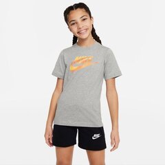 Nike marškinėliai mergaitėms Sportswear SW948988.8491, pilki цена и информация | Футболка для девочек | pigu.lt