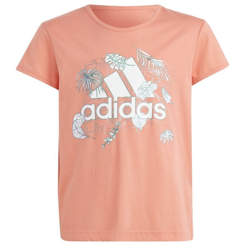 Adidas marškinėliai mergaitėms Sum tee SW949417.8484, rožiniai цена и информация | Marškinėliai mergaitėms | pigu.lt