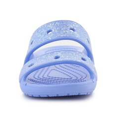 Šlepetės vaikams Crocs Classic Glitter Sandal SW9711708444, mėlynos kaina ir informacija | Šlepetės, kambario avalynė vaikams | pigu.lt