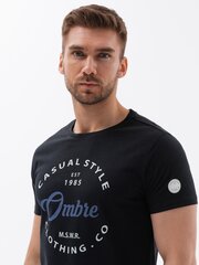 Marškinėliai vyrams Amd122049.1900, juodi цена и информация | Мужские футболки | pigu.lt