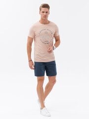 Marškinėliai vyrams Ombre Clothing AMD122051.1903, rožinė kaina ir informacija | Vyriški marškinėliai | pigu.lt