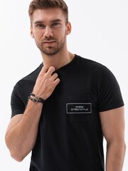 Marškinėliai vyrams Ombre Clothing AMD122122.1903, juodi цена и информация | Мужские футболки | pigu.lt