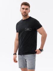 Marškinėliai vyrams Ombre Clothing AMD122122.1903, juodi цена и информация | Мужские футболки | pigu.lt
