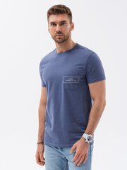 Marškinėliai vyrams Ombre Clothing AMD122125.1904, mėlyni цена и информация | Мужские футболки | pigu.lt