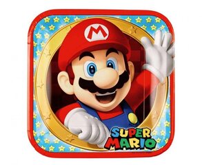 Тарелки бумажные "Super Mario", 23 см, 8 шт. цена и информация | Праздничная одноразовая посуда | pigu.lt