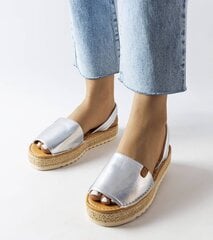 Espadrilės moterims Inna GRM23076.2681, sidabrinės kaina ir informacija | Bateliai moterims | pigu.lt