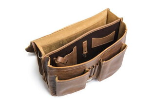 Odinis portfelis su dirželiu, rudas kaina ir informacija | Kuprinės ir krepšiai | pigu.lt