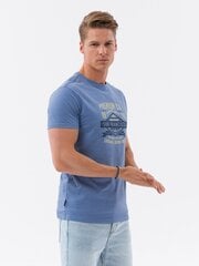 Marškinėliai vyrams Ombre Clothing AMD122163.1903, mėlyni цена и информация | Футболка мужская | pigu.lt