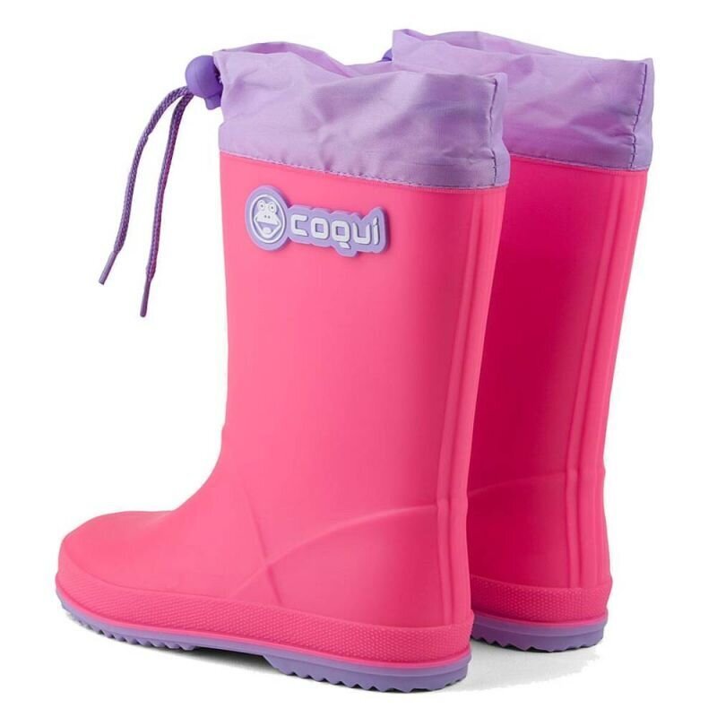 Guminiai batai vaikams Coqui Rainy Collar Jr 85091003602 SW9755272690, rožiniai цена и информация | Guminiai batai vaikams | pigu.lt
