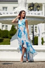 Suknelė moterims Roco Fashion LKK181138.1266, mėlyna/balta цена и информация | Платья | pigu.lt