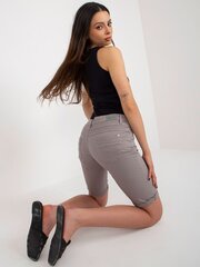 Серые женские шорты slim fit цена и информация | Женские шорты | pigu.lt