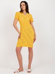 Женское повседневное платье, ярко-желтое  цена и информация | Платья | pigu.lt
