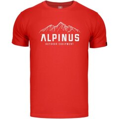 Alpinus marškinėliai vyrams Mountains M SW980920.1900, raudoni kaina ir informacija | Vyriški marškinėliai | pigu.lt