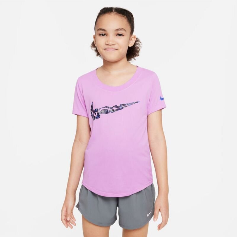 Nike marškinėliai mergaitėms Dri-Fit SW981080.8361, rožiniai цена и информация | Marškinėliai mergaitėms | pigu.lt