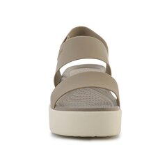 Basutės mergaitėms Crocs Brooklyn Low Wedge W SW973719.8199, rudos цена и информация | Женские босоножки | pigu.lt